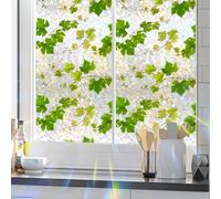 Tanlaby Vinilo para Ventanas Vinilo Adhesivo Cristal Vid Verde Vinilo Ventana Decorativo Autoadhesivo Removible Estático para Dormitorio Sala de Estar Cocina Oficina （15.7 x 39.3 in）
