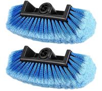 Tanlade 2 Cabezales de Cepillo de Lavado de Coche con cerdas Suaves Que fluyen a través del Cepillo de Limpieza del Coche, Equipo de Lavado Exterior para automóvil, camión, Caravana, Barco o Caravana