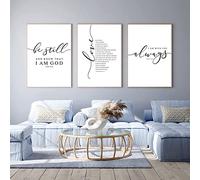 Tanmart Arte de pared con versículo bíblico para decoración de pared, lienzo cristiano inspirador, cuadros para sala de estar, dormitorio, 12 x 16 pulgadas, sin marco