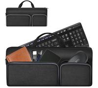 Tanmqin Funda para Logitech MK270/K120/K400/MX Keys S/ K380s/para HP230, para teclado Apple Magic. Soporte de almacenamiento para teclados con bolsillo para mouse y receptor USB (solo caja)