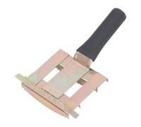 Tannel para el ganado peine Gentle Relieto Relief de metal Cepillo de pelo de vaca con agarre suave para las ovejas del ganado de caballo (Oro)