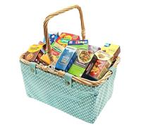 Tanner Der Kleine Kaufmann Tanner Deco 4015.9 - Cesta de la Compra, Color Menta, Cesta de Tela con Puntos y Contenido, Accesorio para Tienda de Comerciantes, diseño Apto para Alimentos, Color Menta