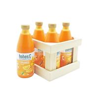 Tanner Der Kleine Kaufmann Tanner Deco Caja de Madera para Bebidas de Alta C (1 Caja de Bebidas en Miniatura con 4 Botellas, de Madera, para niños a Partir de 2 años, Accesorios para Tienda de