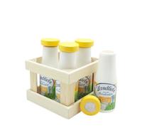 Tanner Der Kleine Kaufmann Tanner Deco Caja de Madera para Bebidas Landliebe (1 Caja de Bebidas en Miniatura con 4 Botellas, de Madera, para niños a Partir de 2 años, Accesorios para Tienda de