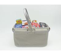 TANNER pequeño comerciante Deko - Cesta de Transporte Pure Sand con Cajas Plegables en Miniatura (Dimensiones 28 x 17 x 15,5 cm, Material de Pana) 5001.1, Color Beige