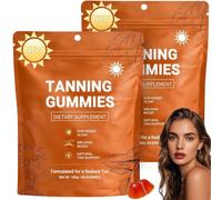 Tanning Gummies For Women, 2026 Bronceado Rápido Sin Sol, Astaxantina, Mezcla de Beta-Caroteno y Licopeno, Brillo e Hidratación de la Piel para un Brillo Natural, 60 PC,2