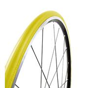 Tannus Cubierta 100% Antipinchazos 700x23c (23-622) Airless Tire Slick | Neumático Sólido para Bici Carretera, Color Lemon (Amarillo), Dureza Hard