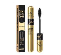 TANOOS Hellokiss 2-in-1 Slimming Long Curl Mascara Waterproof, Natural Curling Eyelashes Eye Makeup, Eye Makeup, Creates Natural Looking Brows Effortlessly