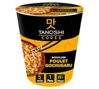 TANOSHI - Copa de fideos instantáneos Gochugaru Pollo - Fideos coreanos - 1 persona - Blanco - 65 g (el embalaje puede variar)