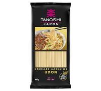 TANOSHI - Udon para cocinar - Fideos japoneses - Para 4 personas - Preparación en 10 minutos - 400 g