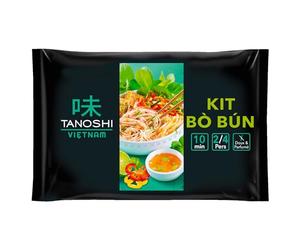 Tanoshi Vietnam - Kit Bò Bún Tanoshi - Saborea la Frescura y el Perfume de una Ensalada Tieta de Fideos de Arroz, Brotes de Soja con Cacahuetes - Listo en 10 minutos