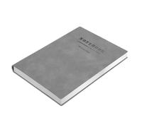 Tanou Cuaderno A4 a rayas, tapa blanda, piel sintética, 360 páginas, papel universitario de 100 g/m², diario grueso para adultos para escuela y oficina, 21,5 x 28,8 cm, gris
