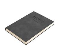Tanou Cuaderno A4 a rayas, tapa blanda, piel sintética, 360 páginas, papel universitario de 100 g/m², diario grueso para adultos para escuela y oficina, 21,5 x 28,8 cm, negro