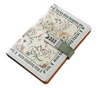 Tanou Diario de piel sintética con candado para niñas y mujeres, diseño floral fresco, cuaderno recargable A5 con cerradura de combinación, 200 páginas de papel rayado