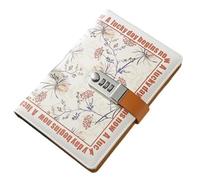 Tanou Diario de piel sintética con candado para niñas y mujeres, diseño floral fresco, cuaderno recargable A5 con cerradura de combinación, 200 páginas de papel rayado