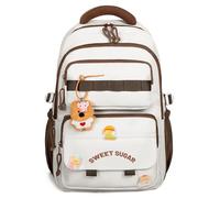 Tanou Mochila escolar para adolescentes y niñas, mochila escolar de nailon de 26 L, para niñas de 3 a 9º grado, mochila informal para niños con correa para carrito para escuela primaria secundaria