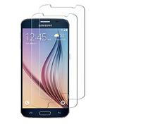 Tanque [2 unidades] Protector de pantalla de cristal, Wortek Protector de pantalla [Anti Arañazos, ultra Clear] 9H Protector de pantalla cristal protector - Varios Modelos S6 Samsung