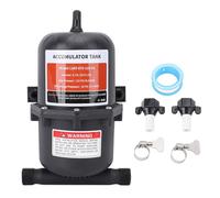 Tanque acumulador 0.75L prepresurizado para bomba de agua RV Máximo 125PSI 1/2 MNPT Conexión de puerto con 2 abrazaderas 1 cinta de PTFE