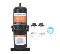 Tanque acumulador presurizado de 1 L, 125 PSI, 1/2 pulg., MNPT, RV, con 2 abrazaderas y cinta de PTFE.