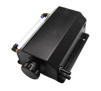 Tanque Captura Aceite Aluminio Universal 1L/2L, Depósito Refrigerante, Radiador Desbordamiento Combustible Con Tapón Drenaje Botella Expansion(2L-Black)
