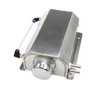 Tanque Captura Aceite Aluminio Universal 1L/2L, Depósito Refrigerante, Radiador Desbordamiento Combustible Con Tapón Drenaje Botella Expansion(2L-Silver)
