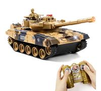 Tanque Control Remoto 1/24, Russian T90 Tanque Radio Control, Tanque de Guerra RC con Efectos de Sonido, Luces y Humo, 2.4GHz Tanque Teledirigido para Niños, Regalos para Niños a Partir de 6 Años