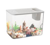 Tanque de Acuario Betta, Kits de Inicio de Acuario - Cuencos Transparentes para Peces de Acuario con Tanque de - Acuarios Pequeños, Tanque Compacto Decorativo para Cría de s, Peces Pequeños