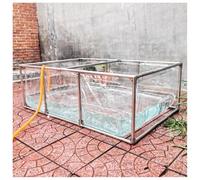 Tanque de acuario de PVC plegable transparente, duradero y portátil, para exteriores, interiores, koi, tortugas