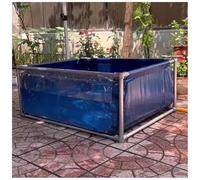 Tanque de acuario de PVC plegable transparente, duradero y portátil, para uso en exteriores e interiores, ideal para koi, peces y tortugas