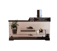 Tanque de Acuario Pequeño Tanque for Tortugas con Plataforma for secar al Sol, for Subir, alimentación dedicada(50x24x24.5cm)