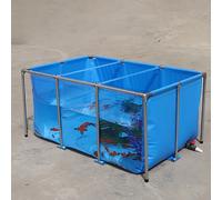 Tanque de acuario plegable portátil sobre el suelo para cultivo koi y riego agrícola