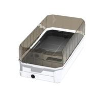 Tanque de Acuario Tanque de Agua doméstico con Plataforma Secado al Sol, Caja alimentación for Tortugas trepadoras(46x23x20cm)