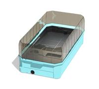 Tanque de Acuario Tanque de Agua doméstico con Plataforma Secado al Sol, Caja alimentación for Tortugas trepadoras(65x33x24cm)