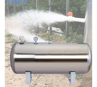 Tanque de Agua a presión de 66 galones - Contenedor de Almacenamiento de Pozo Horizontal de Acero Inoxidable Duradero - Sistema de presión de Agua eficiente con Base extraíble para Bombas de Pozo