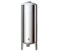 Tanque de agua a presión vertical de acero inoxidable, tanque de agua para bomba de pozo, contenedor de revestimiento para tanque de agua de refuerzo vertical con kit de instalación Silver,300L