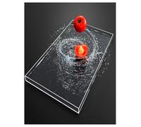 Tanque de agua acrílico for fotografía, bandeja for fotografía con ondas de agua, tanque transparente for aguas poco profundas, accesorios publicitarios for fotografía cosmética.(80x60x5.5cm/31.4x23.6