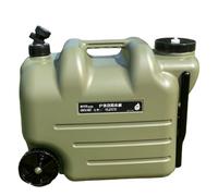 Tanque de agua Contenedor de agua de 19x11x16 con espiga y ruedas Contenedor portátil de PE de gran capacidad para acampar para el hogar, camping, picnic, senderismo, viajes, verde para uso diario en