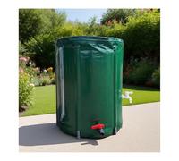 Tanque de agua de lluvia reforzado con PVC verde duradero de 160 L, flexible, almacenamiento de agua para jardín, resistente a los rayos UV y antienvejecimiento, resistente al agua, solución para