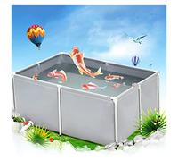 Tanque de Agua Grande Mejorado para Estanque de Peces, Estanque de Peces de Lona con Soporte Tanque de Peces Tridimensional para Estanque de Peces con Soportes de Acero galvanizado utilizados para CU
