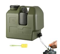 Tanque de agua para camping, jarra de almacenamiento de agua de 20 L con espiga, recipiente a prueba de fugas con cepillo de limpieza, para senderismo, picnic, viajes, supervivencia, mochileros