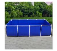 Tanque de agua para exteriores para koi, estanque de lona duradera con válvula de drenaje y soportes de acero galvanizado, mejora tu acuario o estanque de jardín