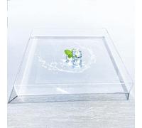 Tanque de Agua Poco Profundo,Bandeja Decorativa de acrílico for Servir,Organizador Decorativo de Bandeja de tocador for baño, Dormitorio, Armario, Entrada (Color : Clear, Size : 60x40x5.5cm)