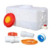 Tanque de Agua portátil de 4 a 52.8 galones con Grifo y Manguera, contenedor de Almacenamiento de Agua for Camping, Autocaravana(75L/19.8Gal)