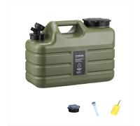 Tanque de agua portátil para acampar al aire libre con grifo, contenedor plegable de 11 l para senderismo, picnic y barbacoa.