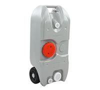 Tanque de agua portátil ZenithAur RV, tanque con ruedas de HDPE de 40 l | Tanque HDPE: 2 poleas rodantes, asa de tracción, sello seguro para transporte en estación de descarga de RV
