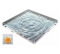 Tanque de agua transparente poco profundo para fotografía, bandeja flotante para fotos, caja de almacenamiento portátil de alimentos y cosméticos