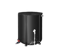 Tanque de almacenamiento de agua plegable para lluvia, sistema portátil de recogida de agua de lluvia con bajante y marcas de garrapata (1000 L)