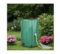 Tanque de almacenamiento portátil de agua de lluvia de PVC de 160 L, barril de lluvia plegable ecológico para jardín y exterior, sistema eficiente de recolección de agua de lluvia, solución de agua