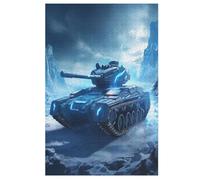 Tanque de asalto Puzzle para niños 1000pcs, rompecabezas de madera - Kit de bricolaje Relax Juegos para adolescentes y adultos Regalos (78 × 53 cm)