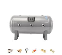 Tanque de Depósito de Aire Tanque de Gas con Válvula de Seguridad & Manómetro & Acoplador de Conexión Rápida, Kit de Tanque de Aire Portátil Horizontal a Presión(50L/13.2Gal(Style B))